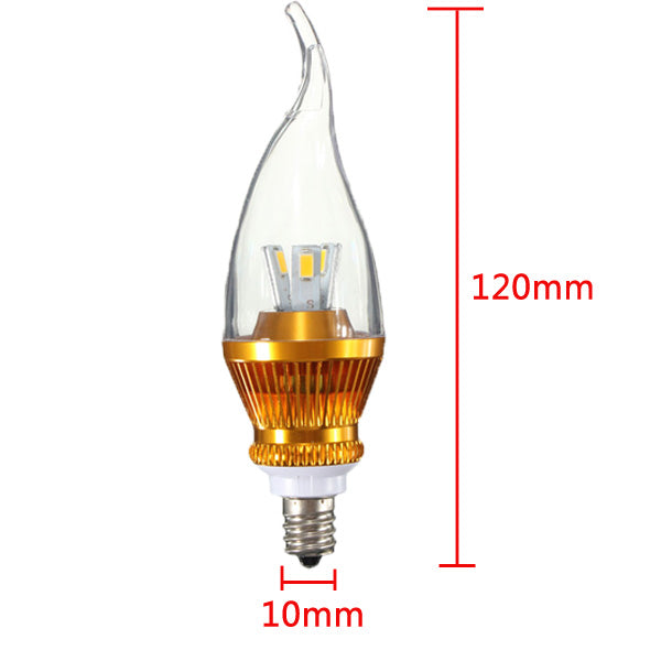 E12 3W 300-330lm SMD 5730 White/Warm White LED Candle Light Bulb 85-265V