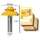 Drillpro RB5 45 Degree Medium Lock Miter Glue Joint Router Bit 1/2 Inch Shank