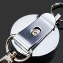 Suleve KR01 4cm Full Metal Tool Belt Retractable Key Ring Pull Chain Clip With Hook