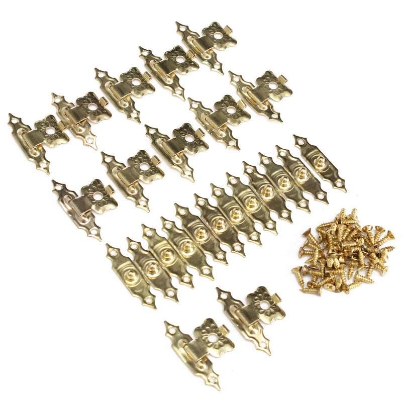 12pcs Antique Decorative Jewelry Gift Wooden Box Hasp Latch Lock With Screw