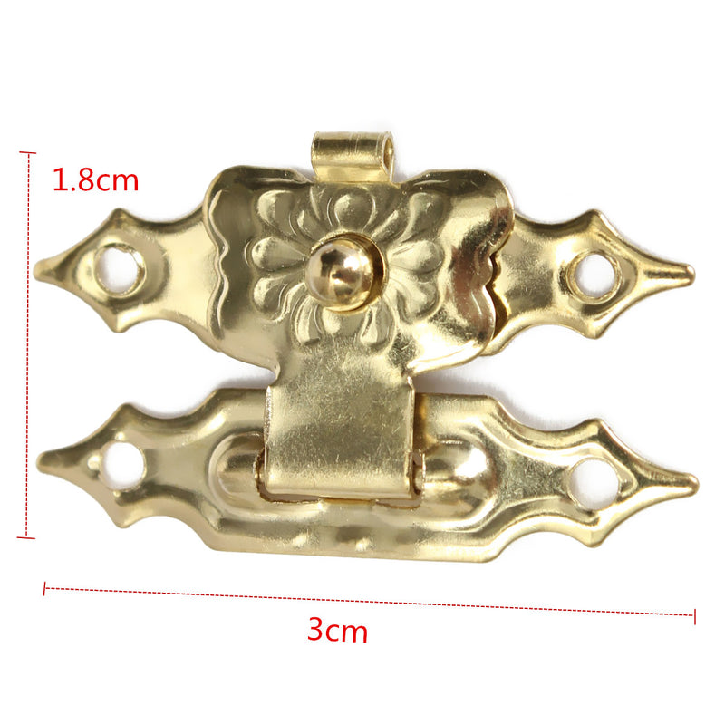 12pcs Antique Decorative Jewelry Gift Wooden Box Hasp Latch Lock With Screw