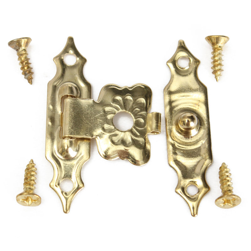12pcs Antique Decorative Jewelry Gift Wooden Box Hasp Latch Lock With Screw
