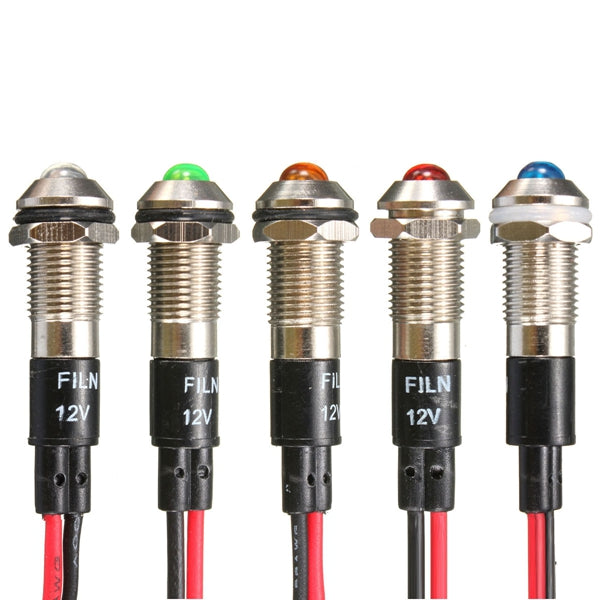6mm LED Indicator Light Pilot Directional Dashboard Lamp Car Truck Boat