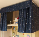 Dormitory Bunk Bed Curtain Silver Plating Star Moon Shade Cloth