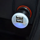 Mini Blue LED Light Bullet Dual USB 2-Port Car Charger Adaptor For Tablet