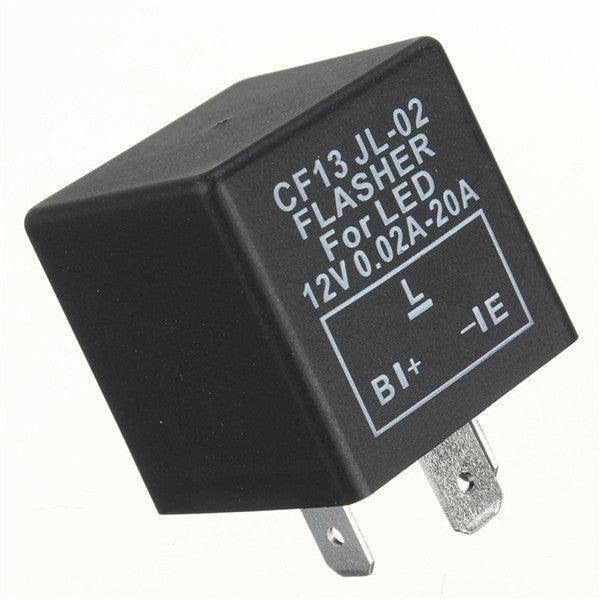 3 Pin CF13 Car Flasher Relay Fix LED Light Hyper Flash Blinker Indicator