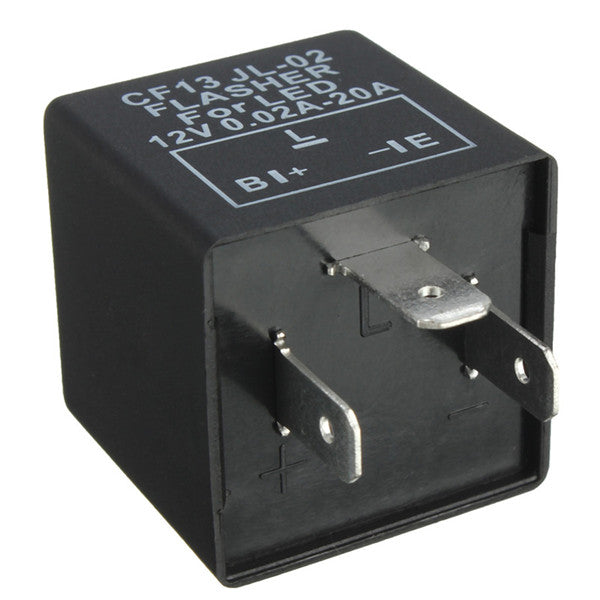 3 Pin CF13 Car Flasher Relay Fix LED Light Hyper Flash Blinker Indicator