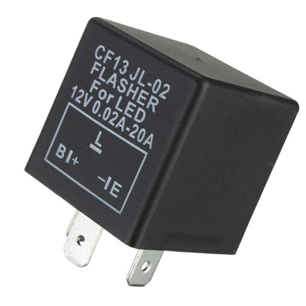 3 Pin CF13 Car Flasher Relay Fix LED Light Hyper Flash Blinker Indicator