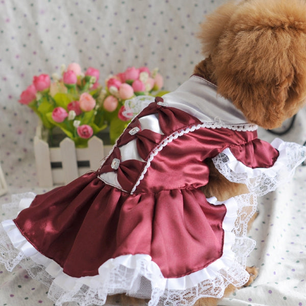 Lovely Dog Dress Puppy Wedding Dress Formal Dress Doggy Skirt Dog Clothes