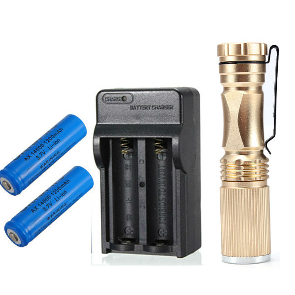 MECO XPE-Q5 600LM Zoomable LED Flashlight+Battery+Charger