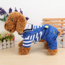 Pets Dogs Naval Uniform Navy Sailor Suit Stripe Pattern Overalls Clothes