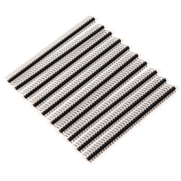 10pcs 40 Pin 2.54mm Single Row Pin Header Curved Needle For