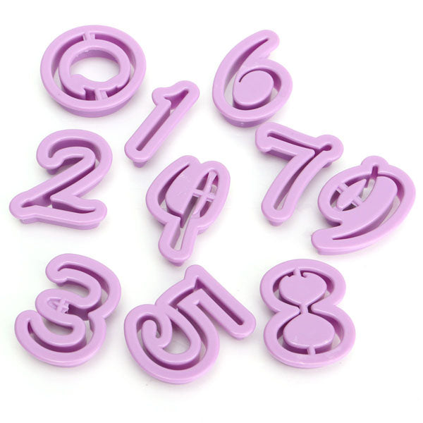 Plastic Number Cookie Cutter Biscuit Fondant Mold Cake Decorating Tool