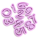 Plastic Number Cookie Cutter Biscuit Fondant Mold Cake Decorating Tool