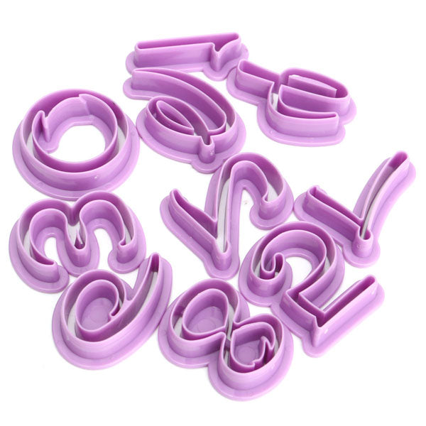 Plastic Number Cookie Cutter Biscuit Fondant Mold Cake Decorating Tool