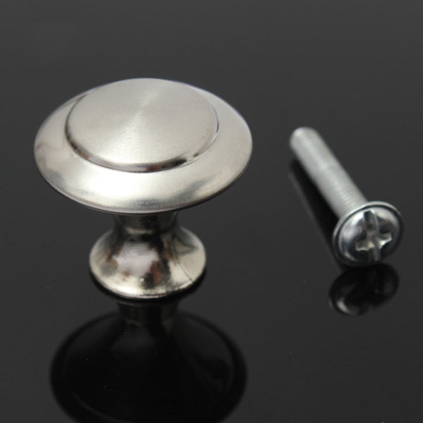24/28mm Stainless Steel Satin Nickel Kitchen Cabinet Pull Knob Hardware Screw