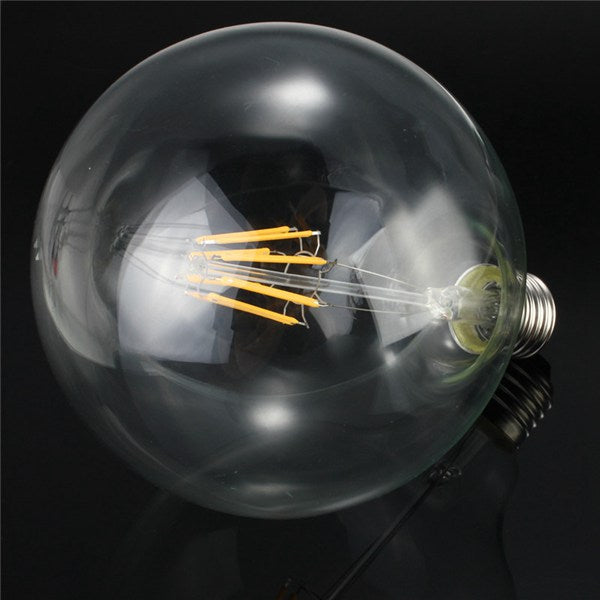 G125 8W E27 Edison Filament Warm White Globe COB LED Light Bulb 220-240V