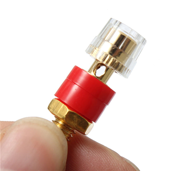 2pcs Copper Terminal Black Red for 4mm Banana Plug Connector Jack Speaker Cable Amplifier