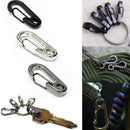 Stainless Steel Split Keychain Carabiners Climbing Key Ring Fishing Tool