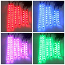 6pcs RGB LED Flexible Neon Strips Light For Motorcycle Auto ATV &Remote Controller