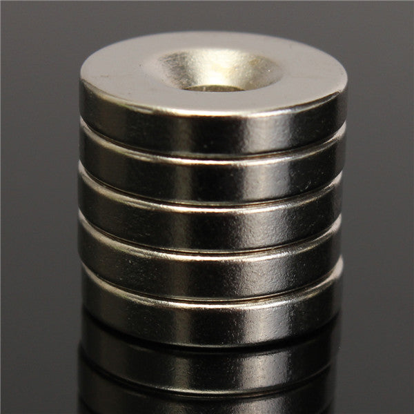 5pcs N52 15x3mm 4mm Hole Strong Round Countersunk Ring Magnets Rare Earth Neodymium Magnets