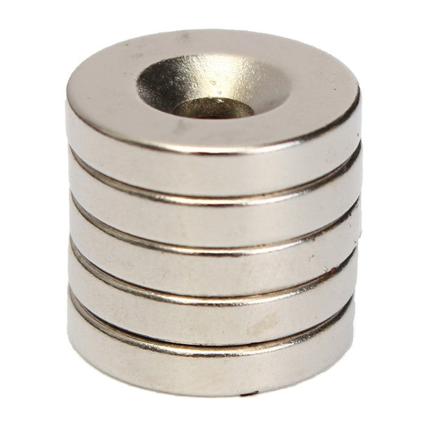 5pcs N52 15x3mm 4mm Hole Strong Round Countersunk Ring Magnets Rare Earth Neodymium Magnets