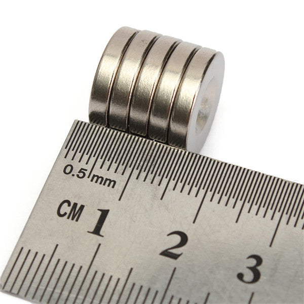 5pcs N52 15x3mm 4mm Hole Strong Round Countersunk Ring Magnets Rare Earth Neodymium Magnets