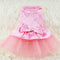 Summer Dog Dress Puppy Hot Drilling Wedding Dress Lace Doggy Skirt