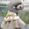Summer Dog Dress Puppy Hot Drilling Wedding Dress Lace Doggy Skirt