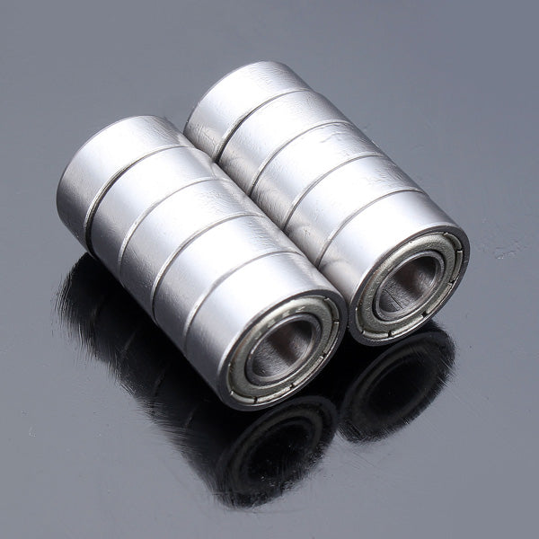 10pcs 8x19x6mm Steel Sealed Shielded Deep Groove Ball Bearing 698ZZ