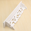 White Wooded Pierced Shelves Home Wall Storage Holder Cut Out Design Wall Shelf