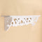 White Wooded Pierced Shelves Home Wall Storage Holder Cut Out Design Wall Shelf