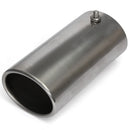 Car Chrome 70mm 2.75 Inch Straight Tail Exhaust Pipe Rear Muffler Tip End Trim Oval