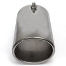 Car Chrome 70mm 2.75 Inch Straight Tail Exhaust Pipe Rear Muffler Tip End Trim Oval