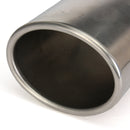Car Chrome 70mm 2.75 Inch Straight Tail Exhaust Pipe Rear Muffler Tip End Trim Oval