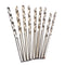 10Pcs 0.3-3mm Micro HSS Twist Drilling Bits Straight Shank Electrical Drill Tool