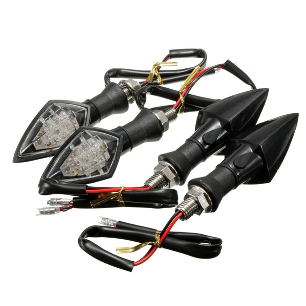 4pcs Universal Motorcycle Amber 10LEDs Turn Signal Blinker light Indicator