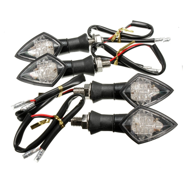 4pcs Universal Motorcycle Amber 10LEDs Turn Signal Blinker light Indicator
