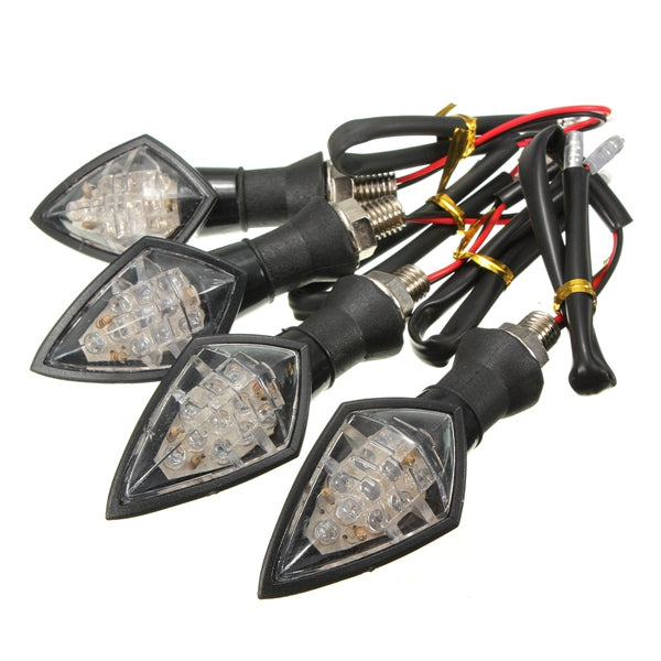 4pcs Universal Motorcycle Amber 10LEDs Turn Signal Blinker light Indicator