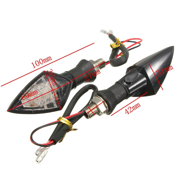 4pcs Universal Motorcycle Amber 10LEDs Turn Signal Blinker light Indicator