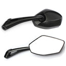 Universal Metal Motorcycle Rear View Side Mirrors Black 8mm 10mm Thread