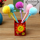 5Pcs Adorable Fluffy Pens Cute Ribbon Princess Lovely Ballpoint Ball Pen