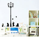 23x40CM Lamp Cat Wall Stickers Home Stairs Sticker Decor Decorative Removable Wallpaper