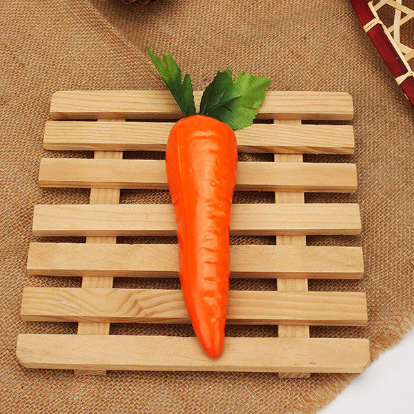 5Pcs Fake Fruit Red Artificial Carrot Kitchen Cabinet Decor Learning Photography Props