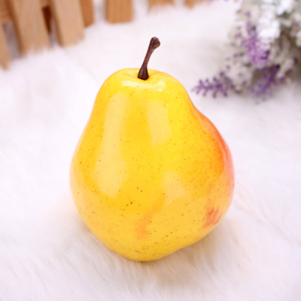 5pcs Artificial Fruit Pear Mould Baby Props Fake Plastic Fruits Home Decorating Mold