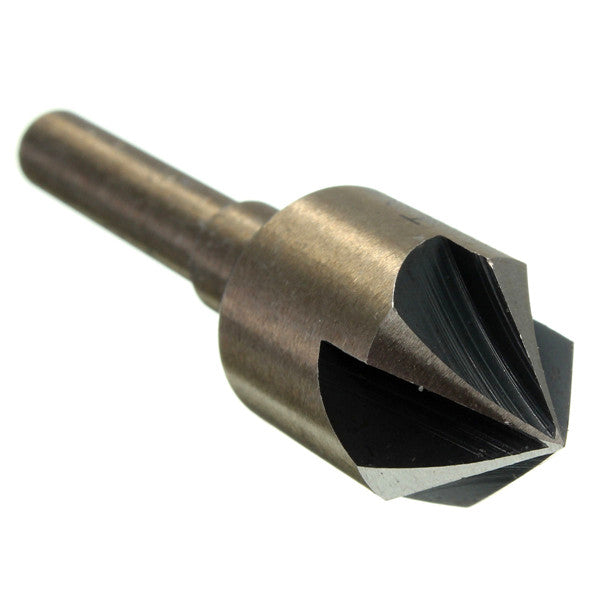5pcs HSS 82 Degree Deburring Bits Countersink Drill Set Wood Chamfer Chamfering Tool