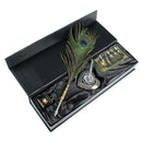 LS806-G Peacock Feather Pen Quill Dip Pen Gift Set