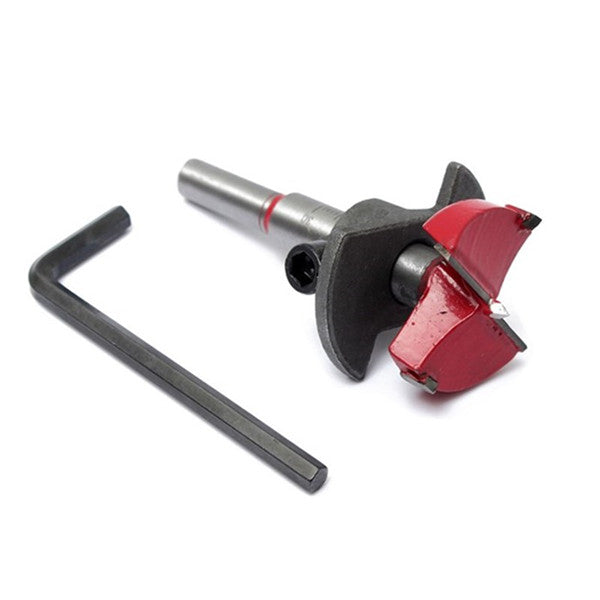 Boring Wood Hole Saw Cutter Drill Bit and Depth Guide Wood Working Tungsten Tipped Carbide Drilling Hinge Hole