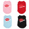 Summer Vogue Pet Dog Cat Vest Waistcoat Sleeveless Red Lip Vest Coat
