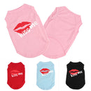 Summer Vogue Pet Dog Cat Vest Waistcoat Sleeveless Red Lip Vest Coat